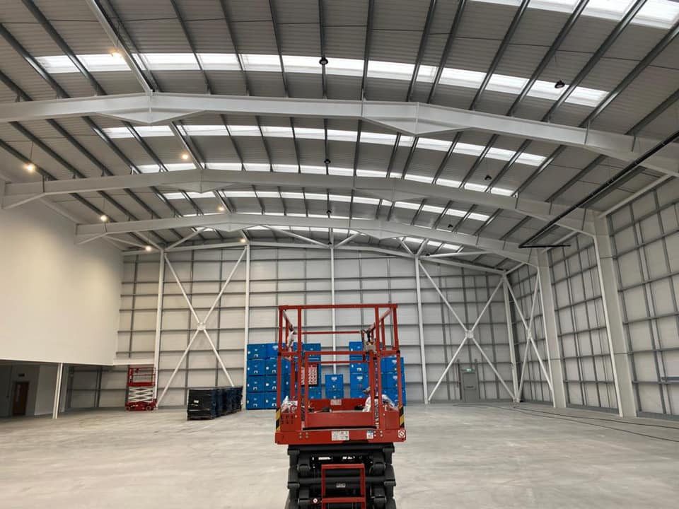 Warehouse lighting installation