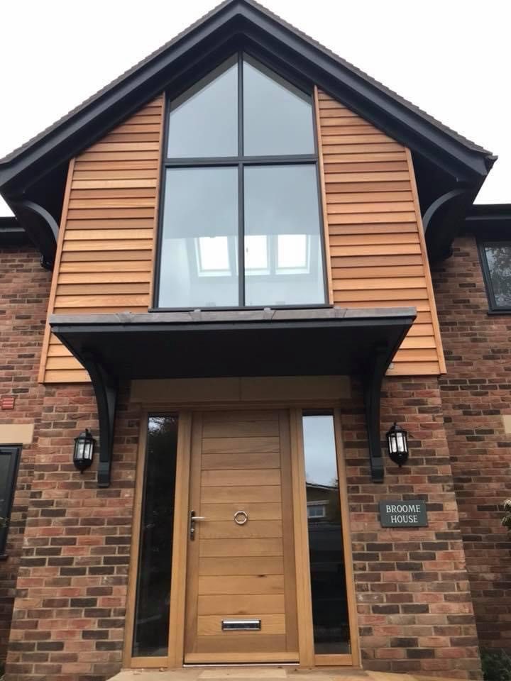 New-build house with glazed gable